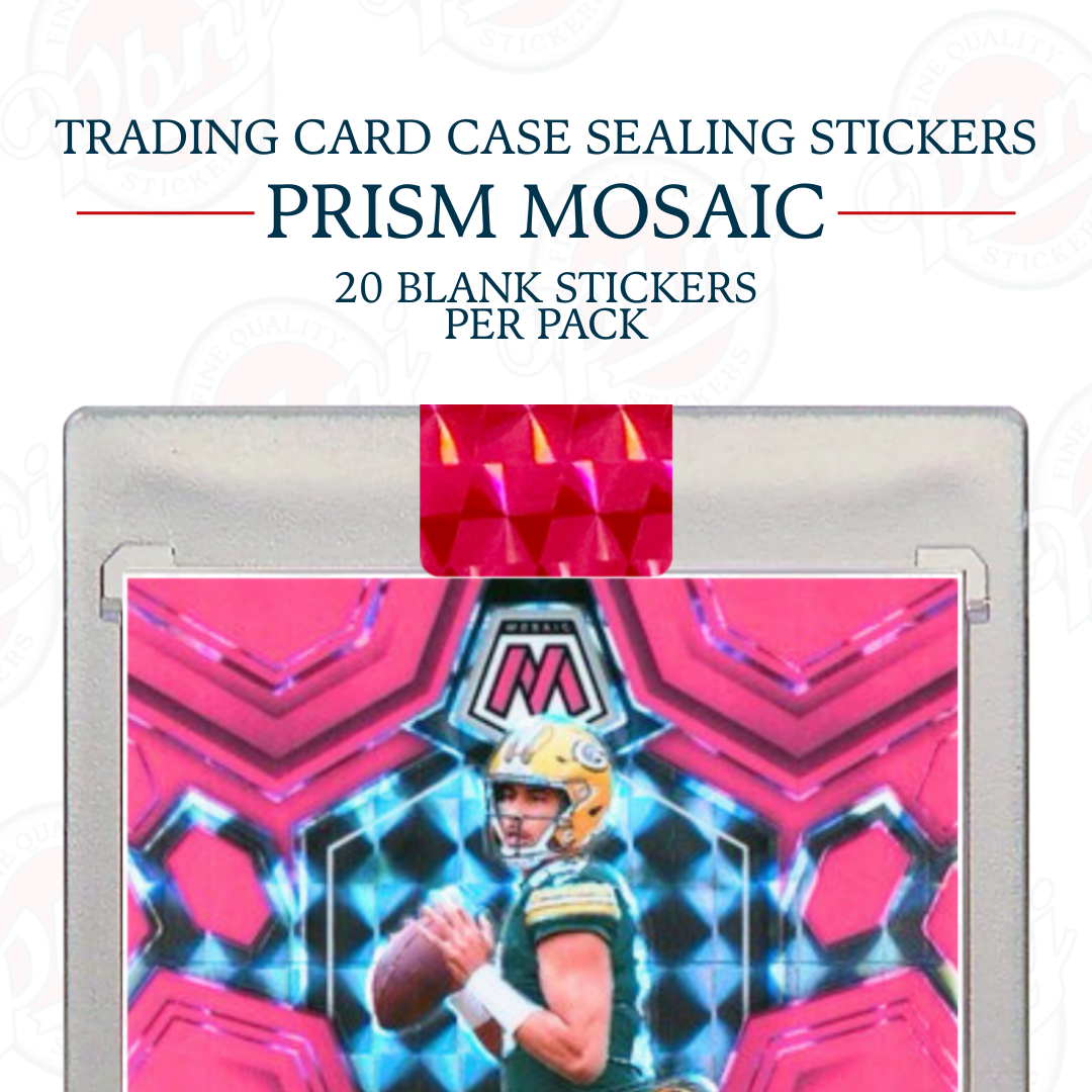 Trading Card Case Sealing Stickers - Prism Mosaic