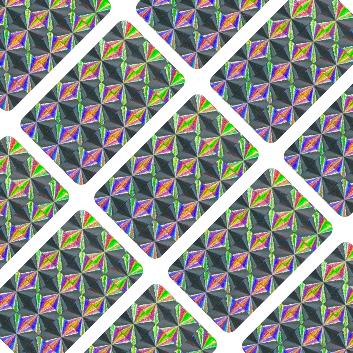 Blank One Touch and Top Load Stickers - Mosaic Prism - Pick Your Color!
