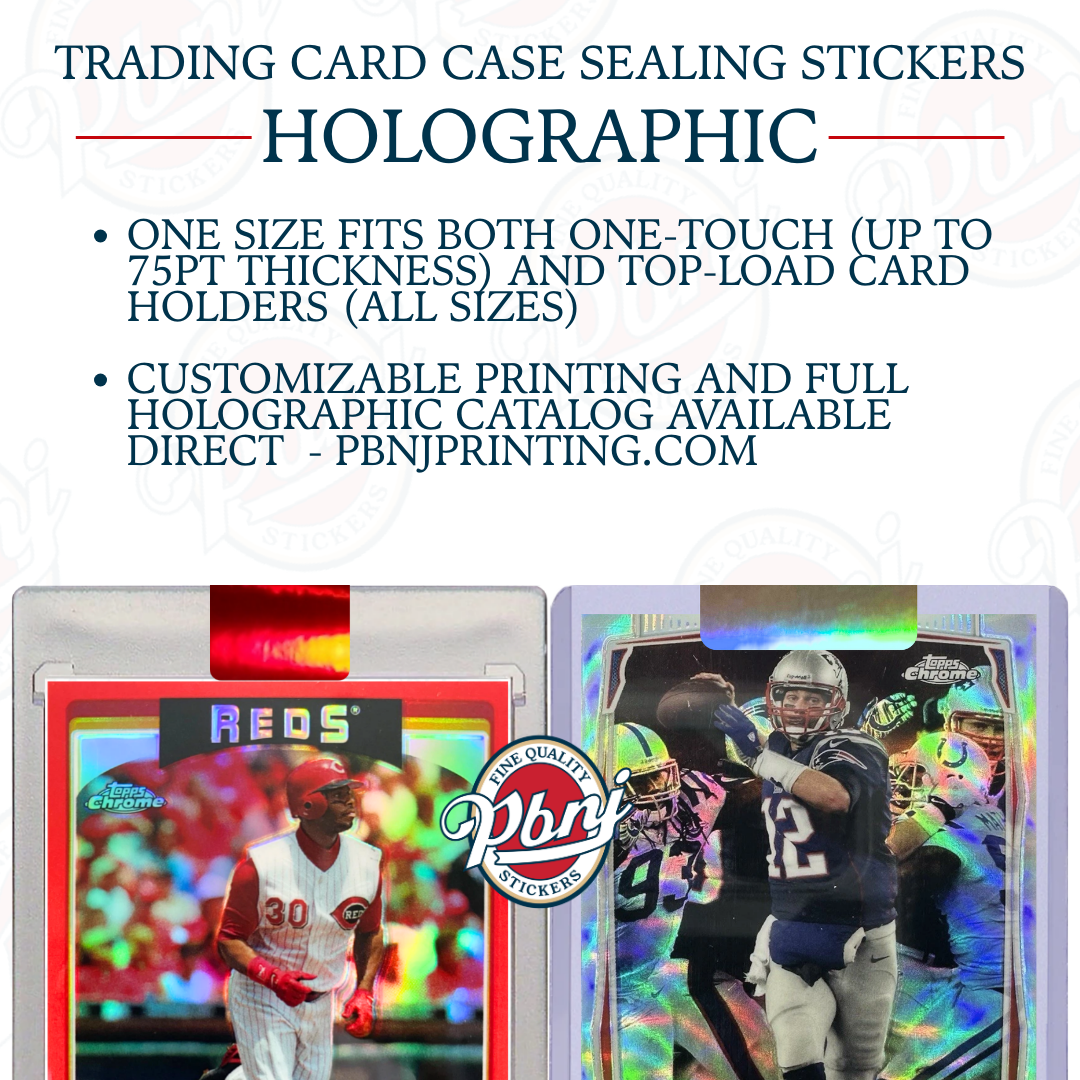 Trading Card Case Sealing Stickers - Holographic