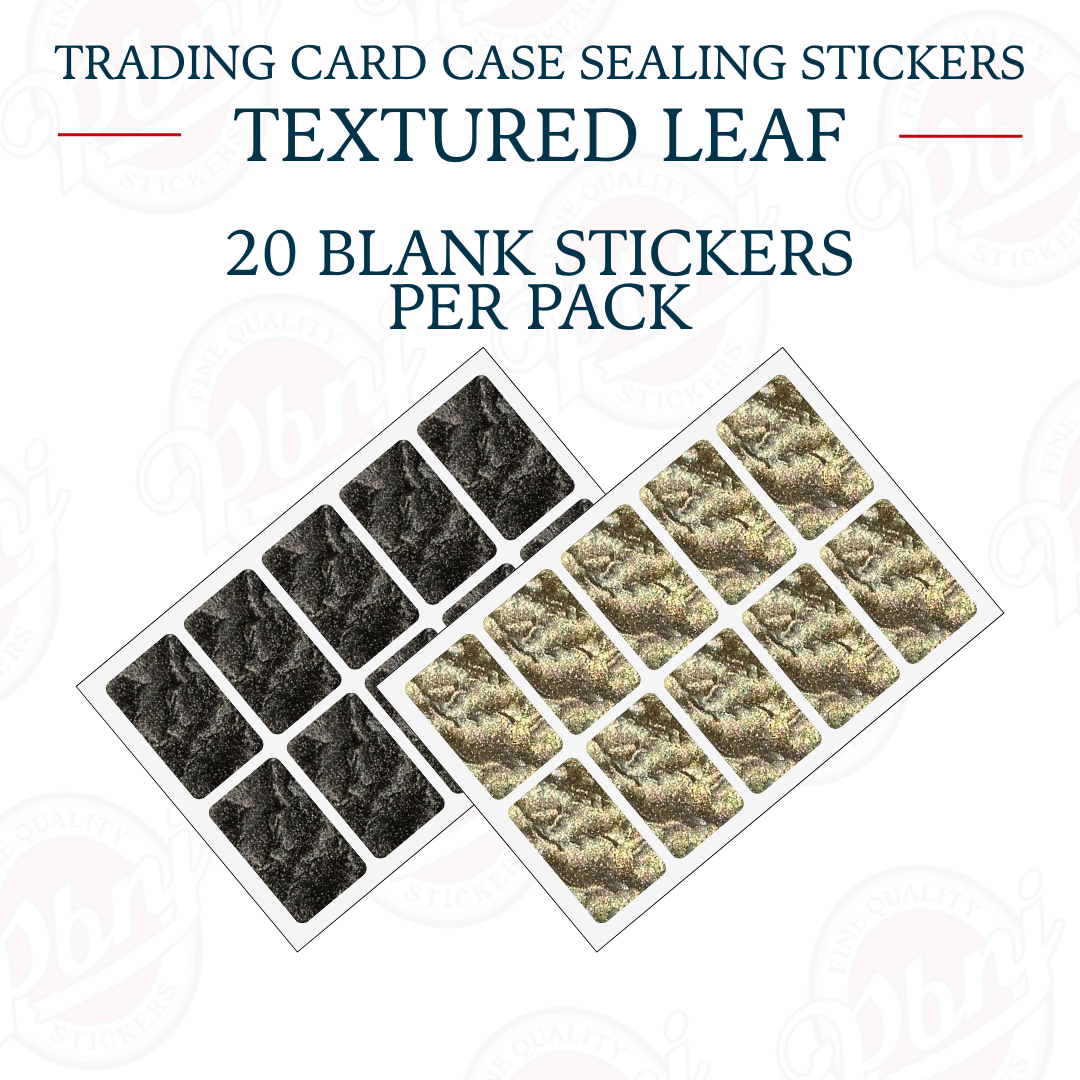 Trading Card Case Sealing Stickers - Textured Leaf