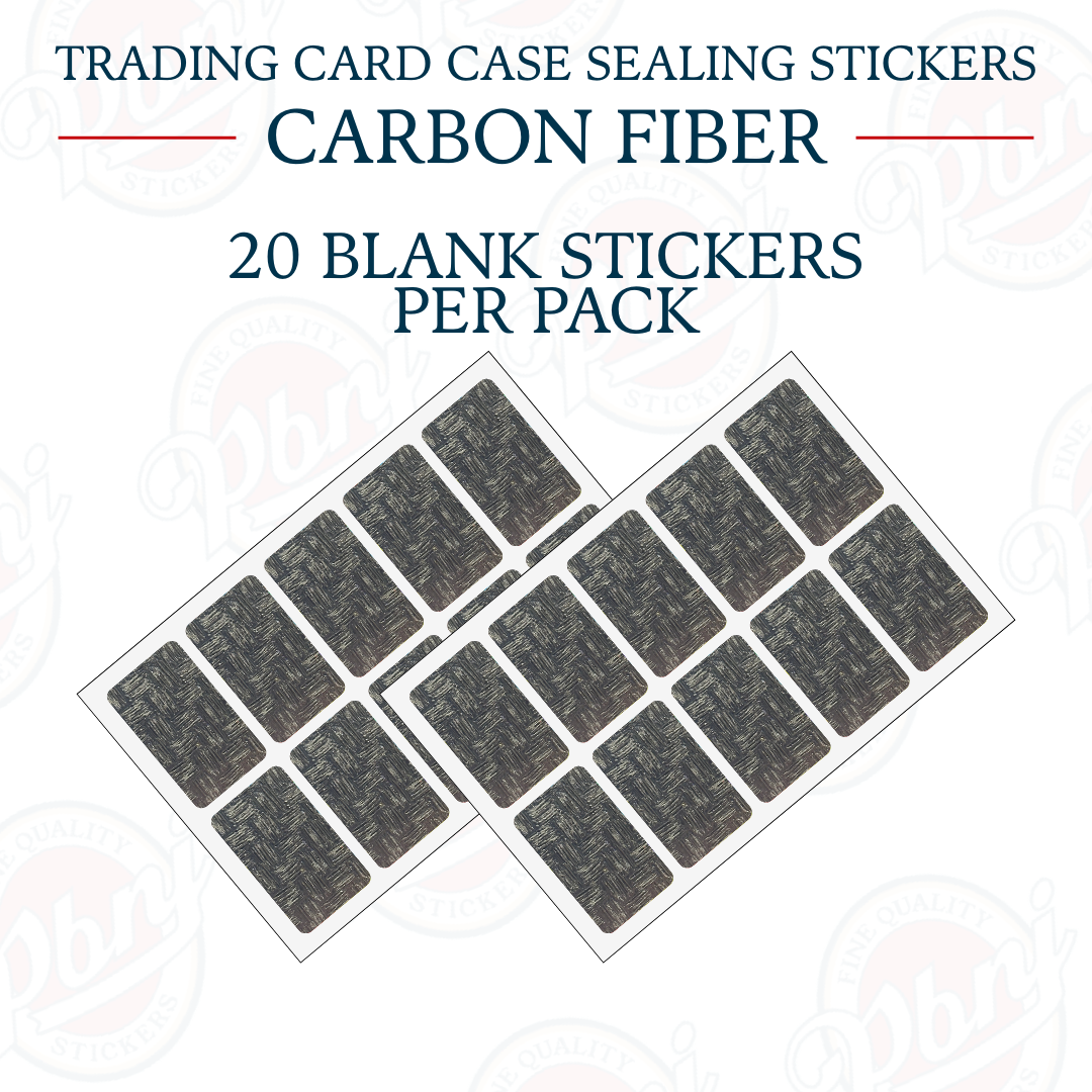 Trading Card Case Sealing Stickers - Carbon Fiber