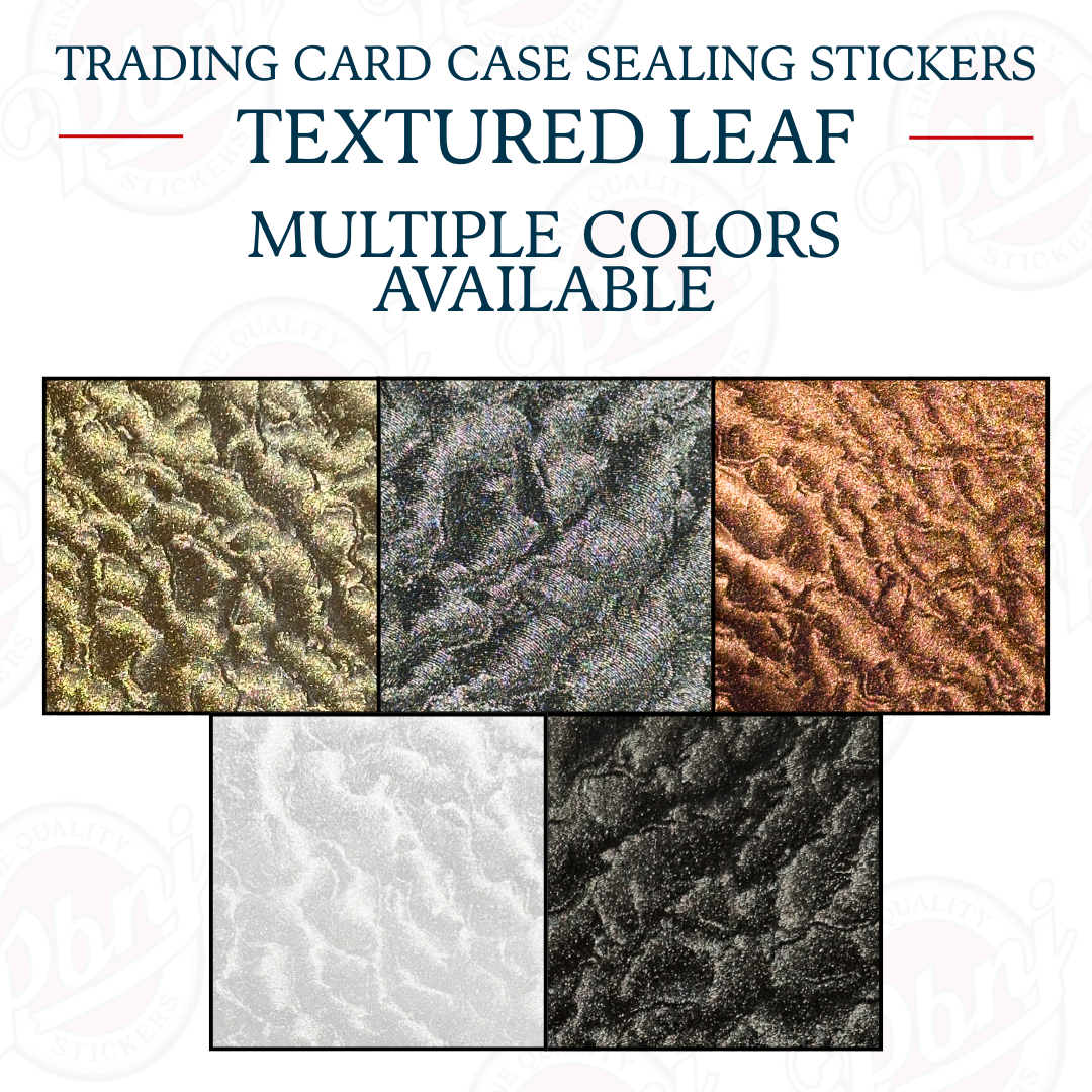 Trading Card Case Sealing Stickers - Textured Leaf