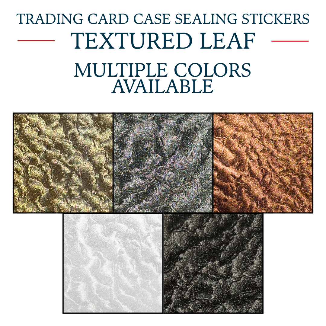 Trading Card Case Sealing Stickers - Textured Leaf