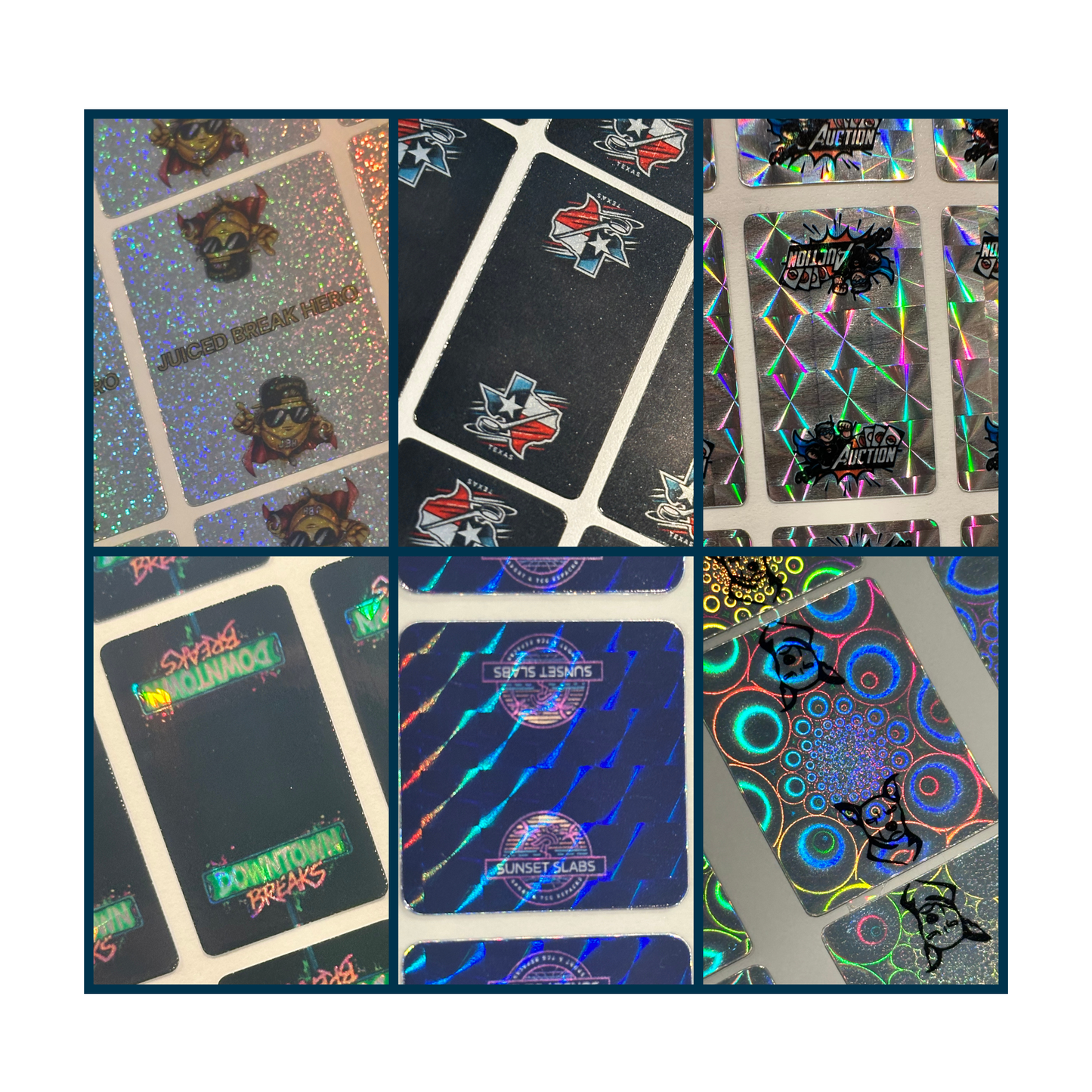 Holographic Trading Card Case Sealing Stickers - Build Your Own