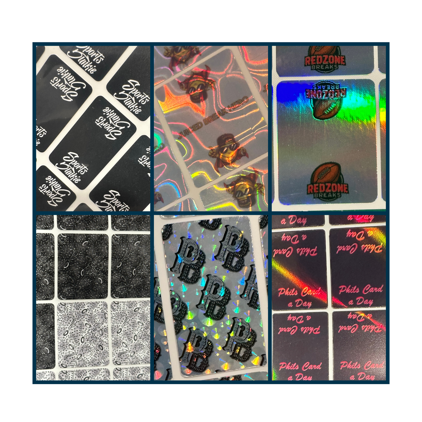 Holographic Trading Card Case Sealing Stickers - Build Your Own