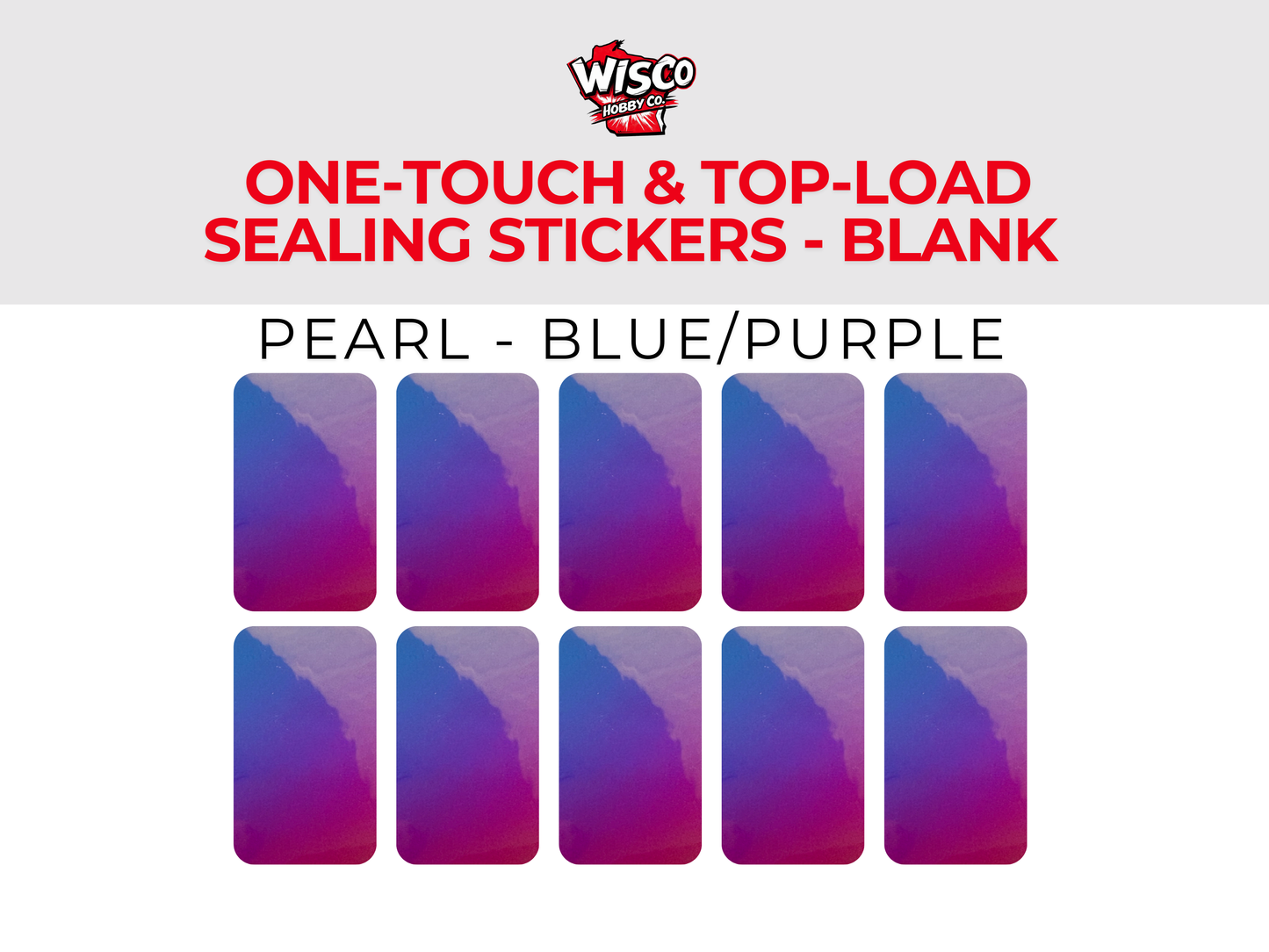 Trading Card Holder Sealing Stickers - Pearl (Blue/Purple)