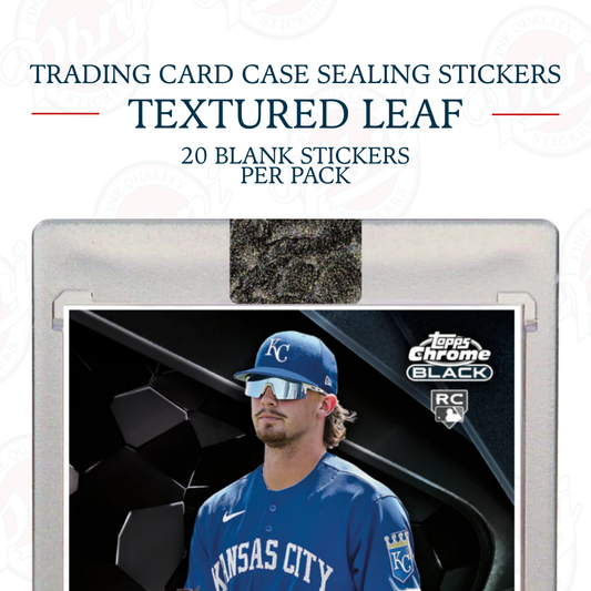 Trading Card Case Sealing Stickers - Textured Leaf