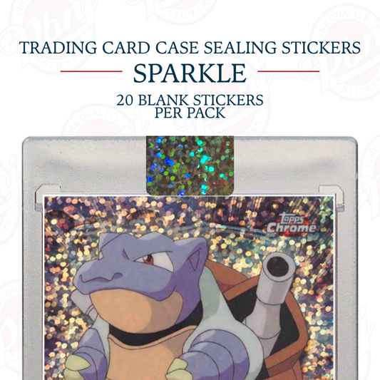 Trading Card Case Sealing Stickers - Holographic Sparkle