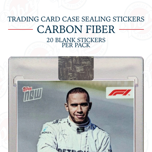 Trading Card Case Sealing Stickers - Carbon Fiber