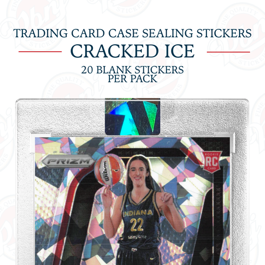 Trading Card Case Sealing Stickers - Cracked Ice
