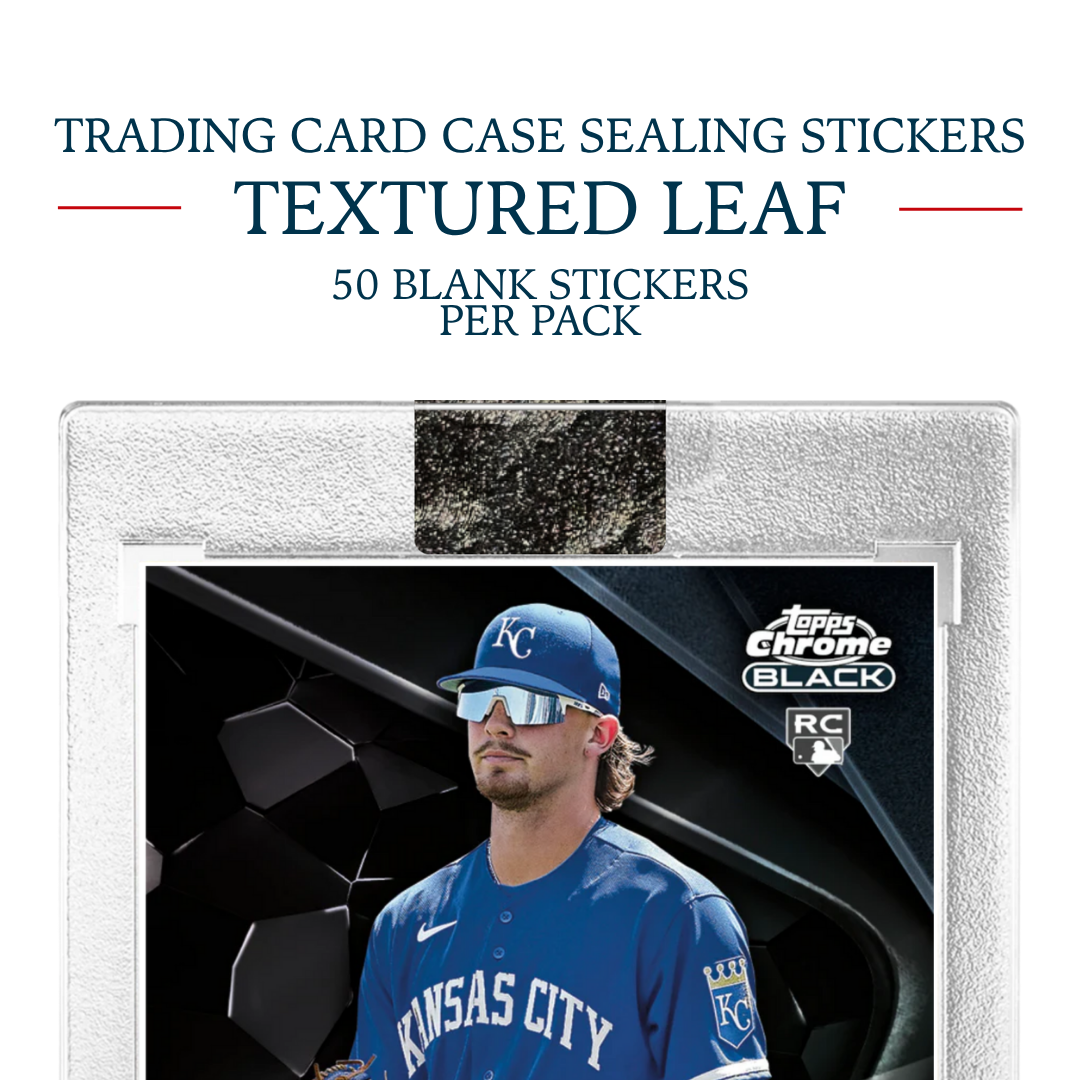 Trading Card Case Sealing Stickers - Textured Leaf