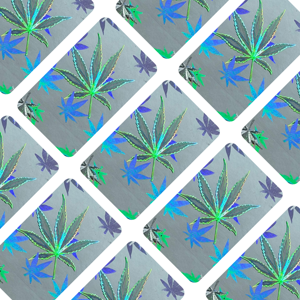 Blank One Touch and Top Load Stickers - Canna Leaf - Pick Your Color!