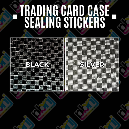 Trading Card Case Sealing Stickers - Carbon Fiber