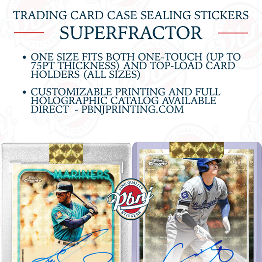 Trading Card Case Sealing Stickers - Superfractor