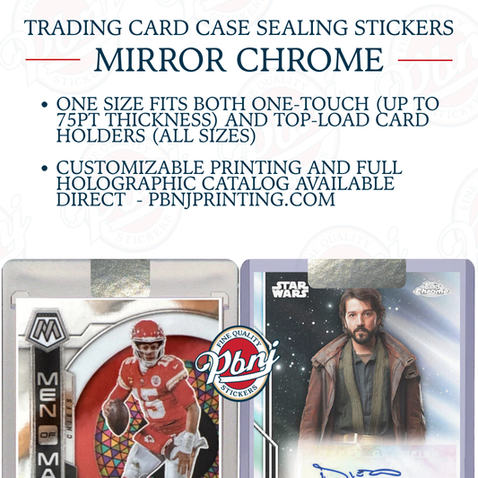 Trading Card Case Sealing Stickers - Chrome