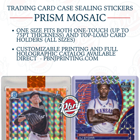 Trading Card Case Sealing Stickers - Prism Mosaic