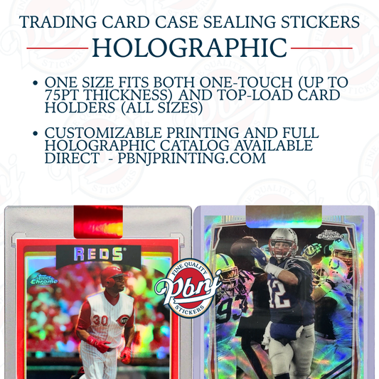 Trading Card Case Sealing Stickers - Holographic