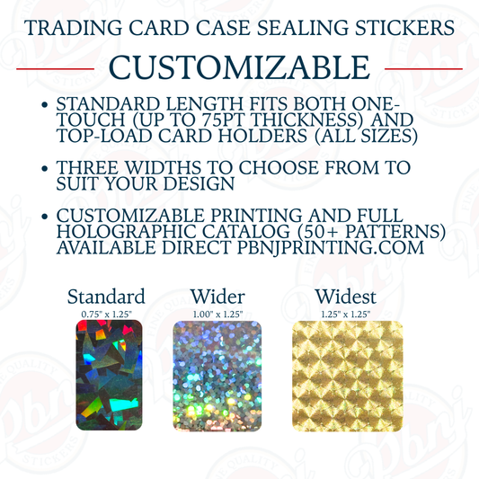 Holographic Trading Card Case Sealing Stickers - Build Your Own