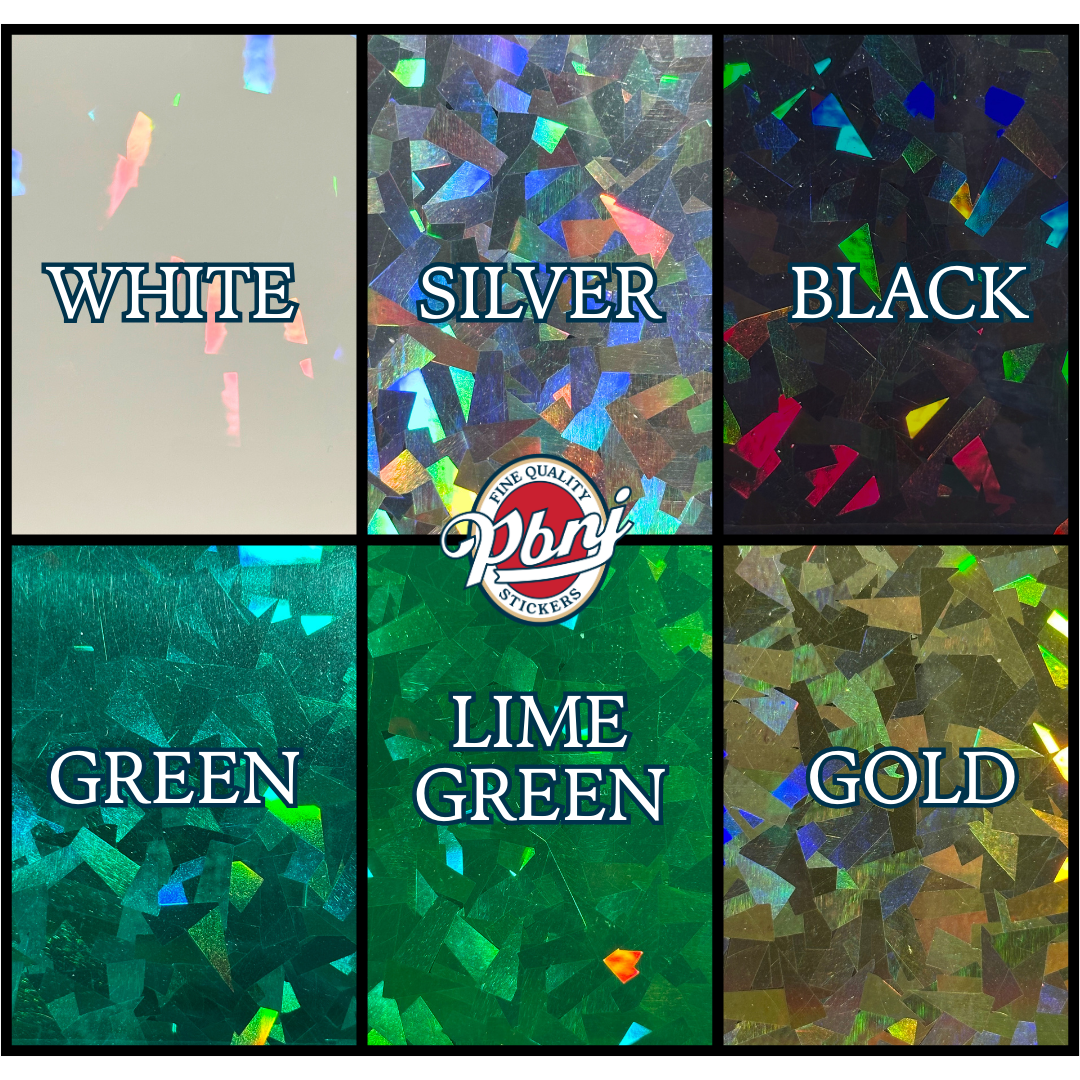 Trading Card Case Sealing Stickers - Cracked Ice