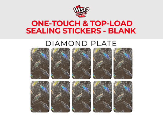 Trading Card Holder Sealing Stickers - Diamond Plate