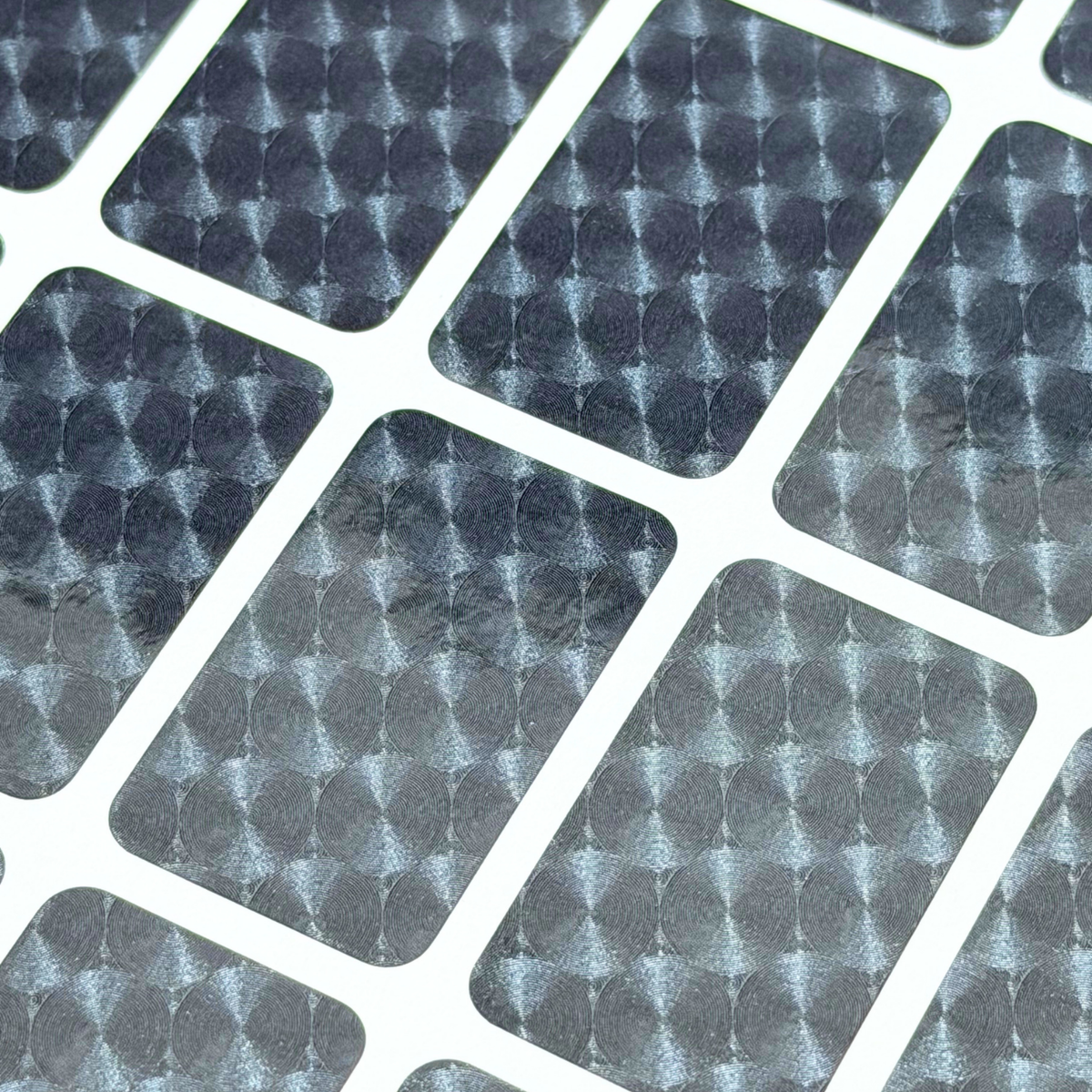 Black Fractor holographic sticker pattern