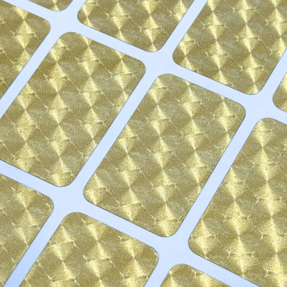 Gold Fractor holographic sticker pattern