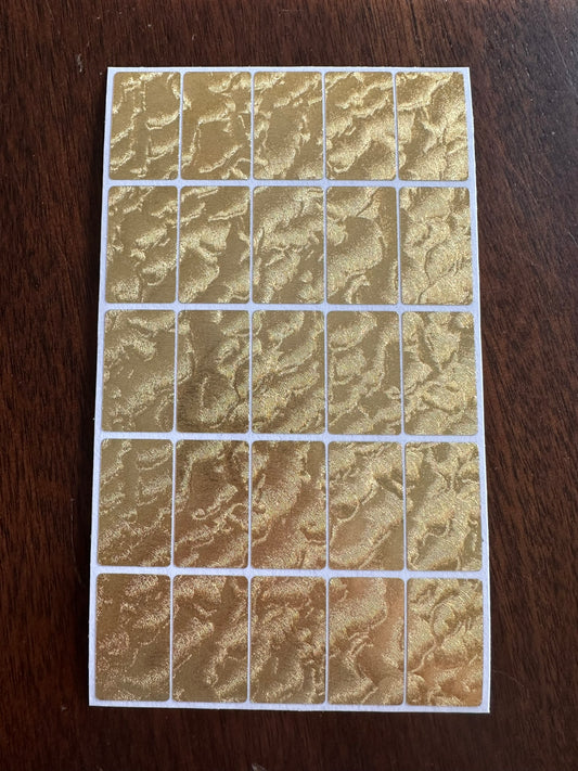 Trading Card Case Sealing Stickers - Gold Leaf