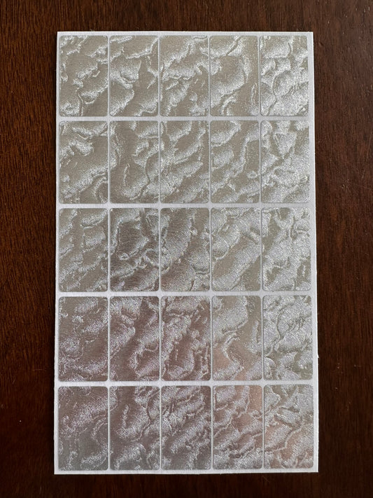 Trading Card Case Sealing Stickers - Silver Leaf