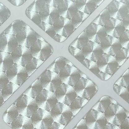 Silver Fractor holographic sticker pattern