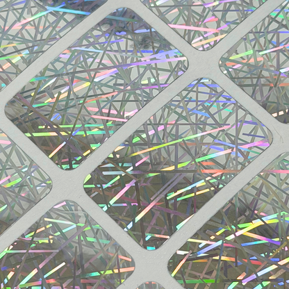Straw holographic sticker pattern