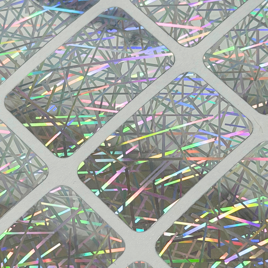Straw holographic sticker pattern
