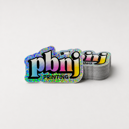 Custom holographic die cut stickers